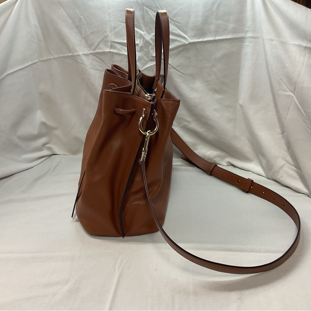 Cole Haan Grand Ambition Women's Brown Leather Handbag Sinch Top Shoulder Strap - Picture 6 of 12